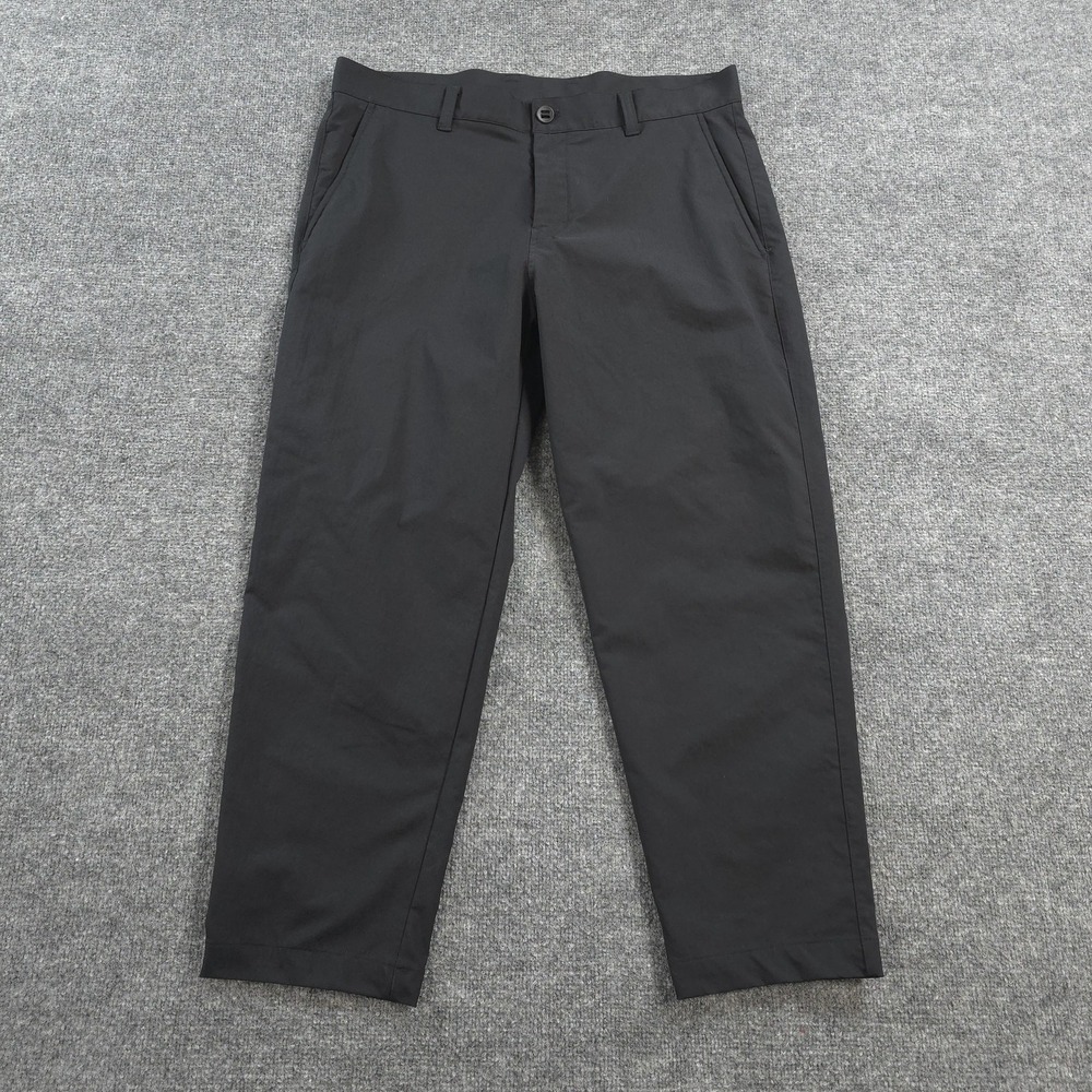 Lululemon Pants Mens 36x28 Black Relaxed Tapered Luxtreme Chino Casual Travel